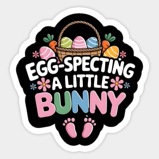 Egg-specting a Little Bunny Easter Pregnancy Reveal Sticker